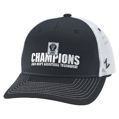 Men's Zephyr Black Oregon Ducks 2024 Pac-12 Men's Basketball Conference Tournament Champions Locker Room Adjustable Trucker Hat