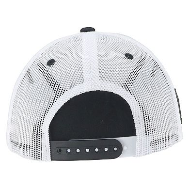 Men's Zephyr Black Oregon Ducks 2024 Pac-12 Men's Basketball Conference Tournament Champions Locker Room Adjustable Trucker Hat