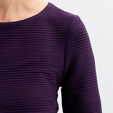 Women's Connected Apparel Textured Knit Tiered Dress