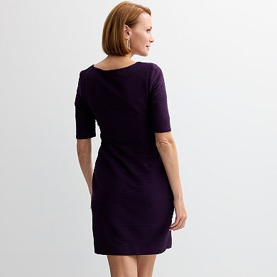 Women's Connected Apparel Textured Knit Tiered Dress