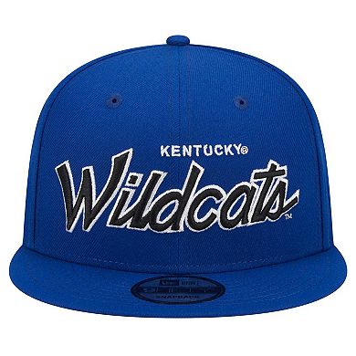 Men's New Era Royal Kentucky Wildcats Team Script 9FIFTY Snapback Hat