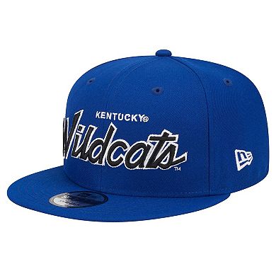 Men's New Era Royal Kentucky Wildcats Team Script 9FIFTY Snapback Hat