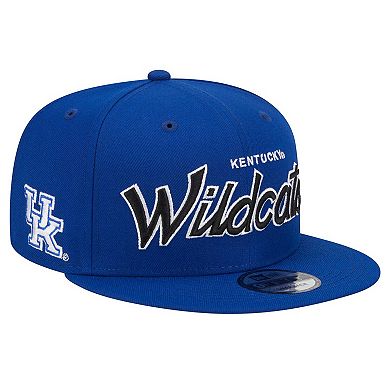 Men's New Era Royal Kentucky Wildcats Team Script 9FIFTY Snapback Hat