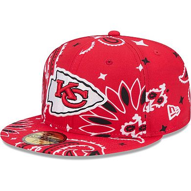 Men's New Era Red Kansas City Chiefs Paisley 59FIFTY Fitted Hat