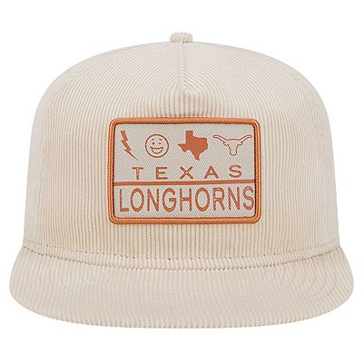 Men s New Era Cream Texas Longhorns Corduroy Golfer Snapback Hat