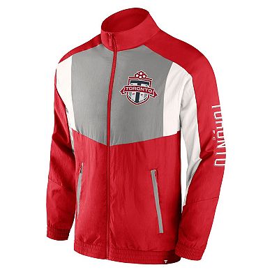 Men's Fanatics Red Toronto FC Fundamentals Raglan Full-Zip Track Jacket