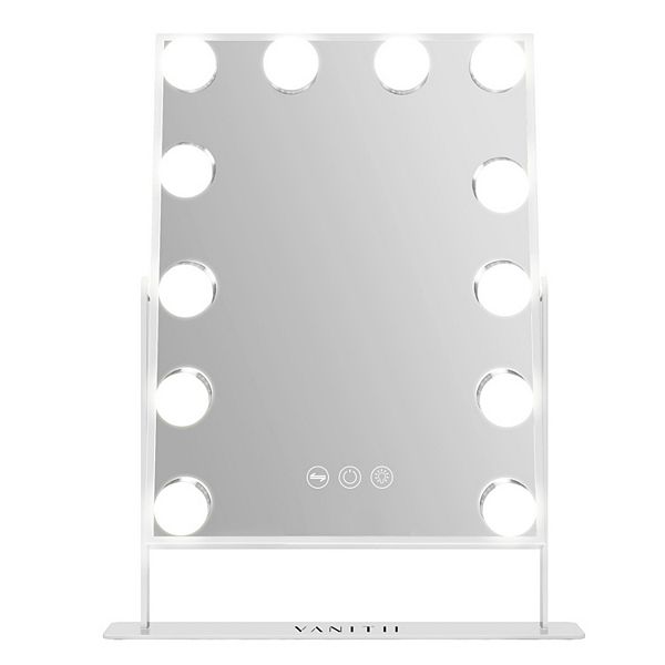 VANITII 12led Bulbs Hollywood Mirror With Lights 11.81''x16.14''White