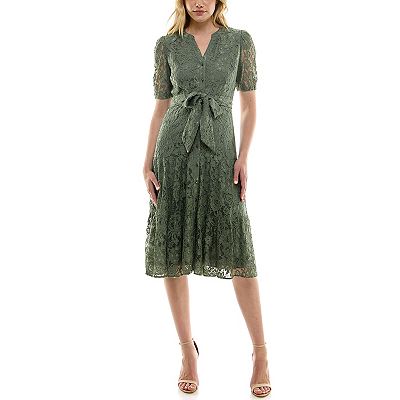 chinese dress ladies Nanette Nanette Lepore Women's Pleated Dress with Tie String, Nanette Navy,  2 at Amazon Women's Clothing store main image 1