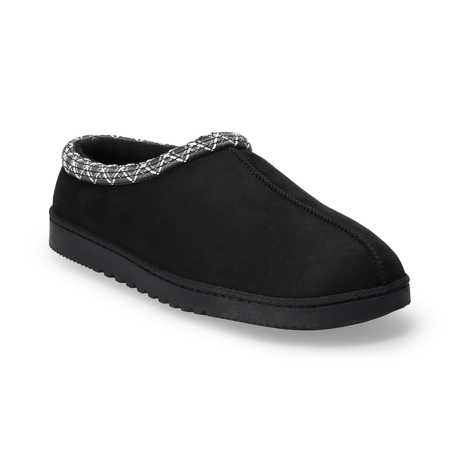 Мужские тапочки Sonoma Goods For Life Finnegan Taped Detail Clog Slippers, цвет: Чёрный — фото 1