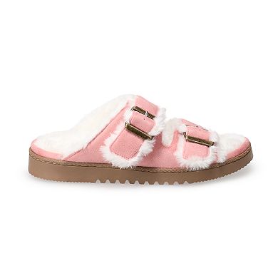 Women's Sonoma Goods For Life® Norna Two Band Faux Fur Sandal Slippers