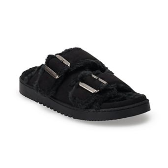 Women's Sonoma Goods For Life® Norna Two Band Faux Fur Sandal Slippers