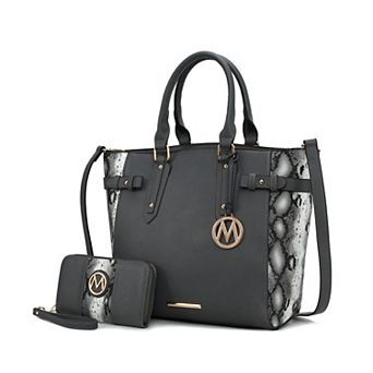Mkf Collection Joelle Faux-snake Embossed Women’s Tote Bag With Wallet By Mia K