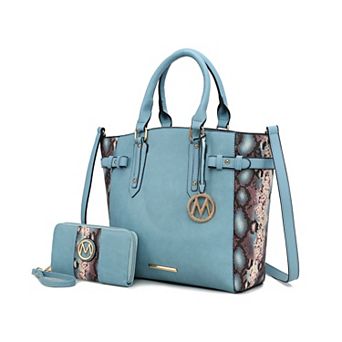 Mkf Collection Joelle Faux-snake Embossed Women’s Tote Bag With Wallet By Mia K