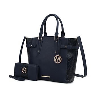 Mkf Collection Joelle Faux-snake Embossed Women’s Tote Bag With Wallet By Mia K