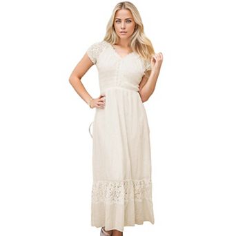 Women's Renaissance Boho Lace Maxi Dress