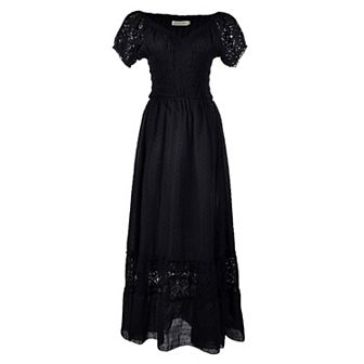 Women's Renaissance Boho Lace Maxi Dress
