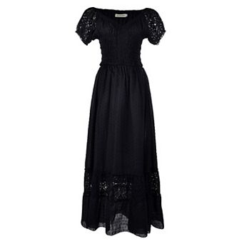 Women's Renaissance Boho Lace Maxi Dress