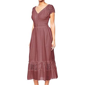 Women's Renaissance Boho Lace Maxi Dress
