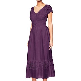 Women's Renaissance Boho Lace Maxi Dress