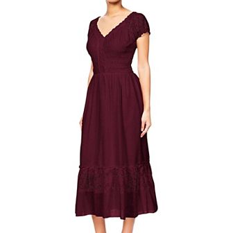 Women's Renaissance Boho Lace Maxi Dress