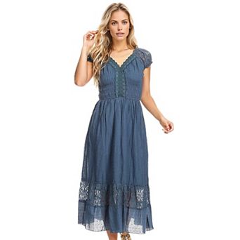 Women's Renaissance Boho Lace Maxi Dress