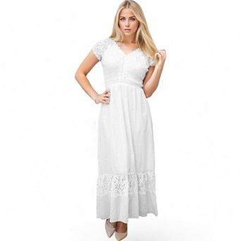 Women's Renaissance Boho Lace Maxi Dress