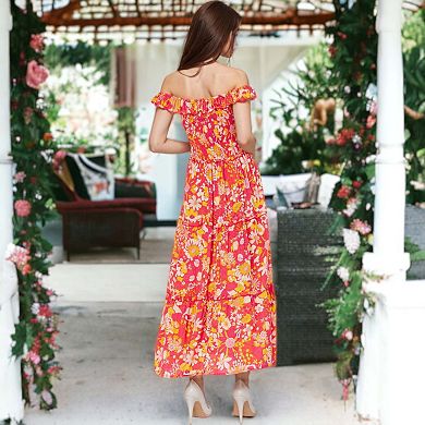 Women's Strappy Smocked Floral Dress