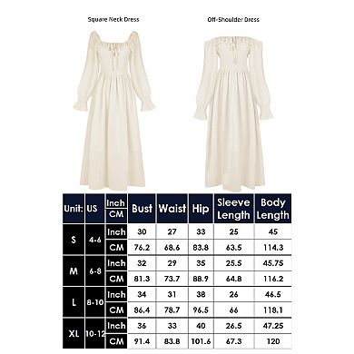 Women's Long Sleeve Swiss Dot Lined Maxi Dress For Women Smocked Tied Detail Square Neck