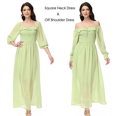 ワンピース FOLKS THE LABEL Square Neck Maxi Dress FOLKS THE LABEL Square Neck Maxi Dress