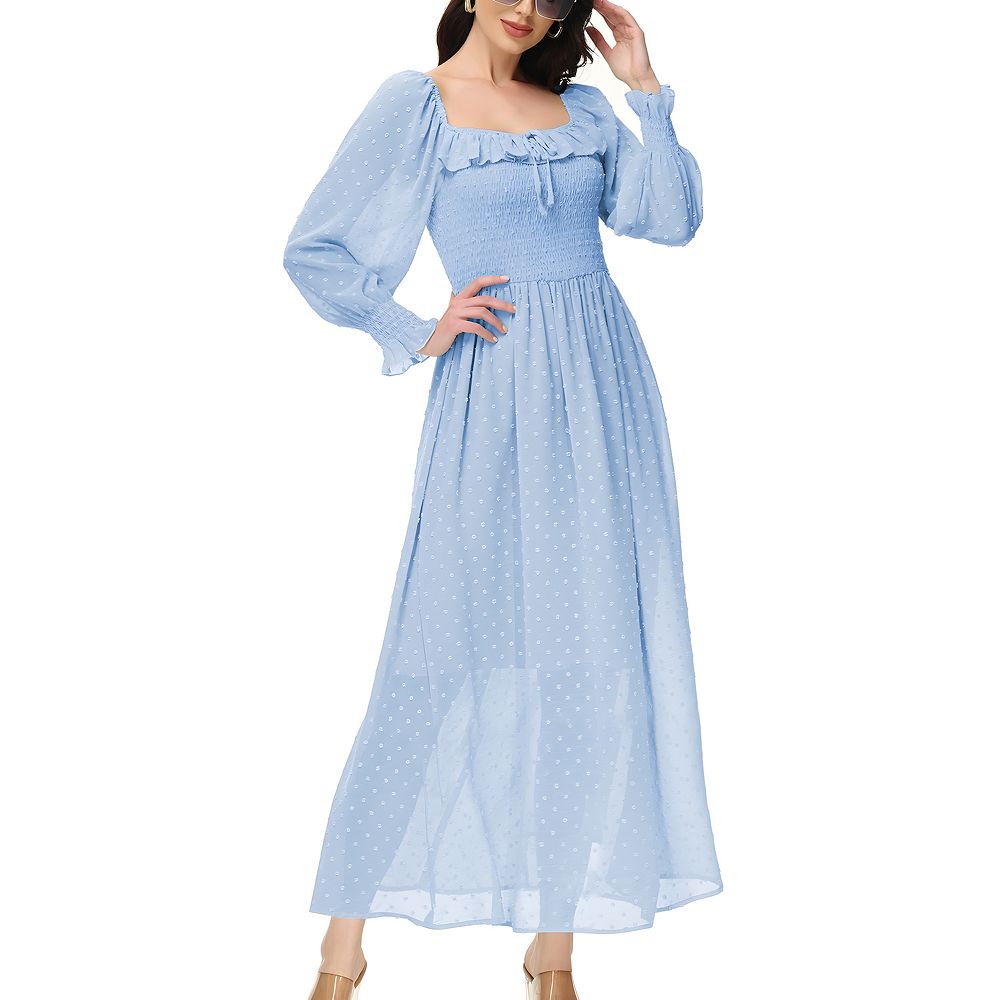 ワンピース FOLKS THE LABEL Square Neck Maxi Dress FOLKS THE LABEL Square Neck Maxi Dress