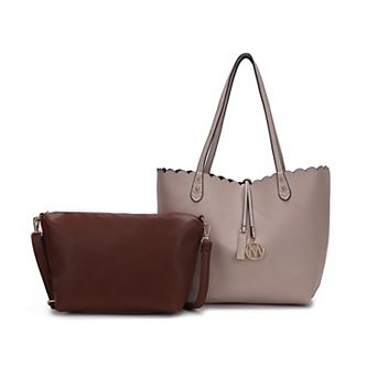 Mkf Collection Amahia Women’s Reversible Shopper Tote Bag With Crossbody Pouch By Mia K