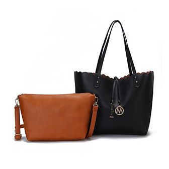Mkf Collection Amahia Women’s Reversible Shopper Tote Bag With Crossbody Pouch By Mia K