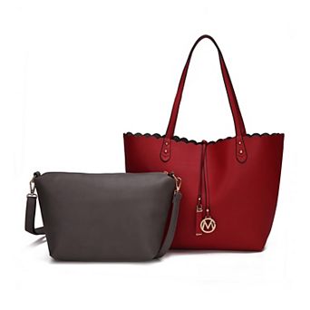 Mkf Collection Amahia Women’s Reversible Shopper Tote Bag With Crossbody Pouch By Mia K