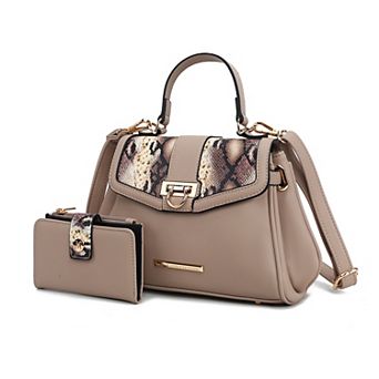 Mkf Collection Geny Faux-snake Embossed Women’s Shoulder Bag With Wallet By Mia K