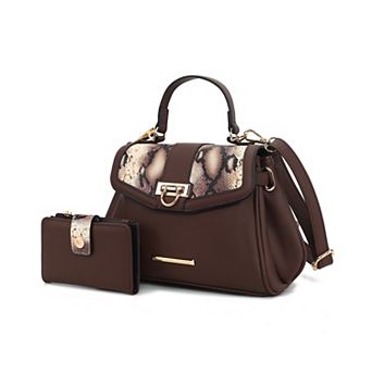 Mkf Collection Geny Faux-snake Embossed Women’s Shoulder Bag With Wallet By Mia K