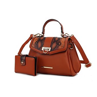Mkf Collection Geny Faux-snake Embossed Women’s Shoulder Bag With Wallet By Mia K