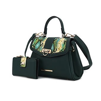 Mkf Collection Geny Faux-snake Embossed Women’s Shoulder Bag With Wallet By Mia K