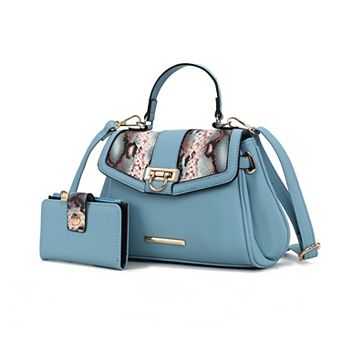 Mkf Collection Geny Faux-snake Embossed Women’s Shoulder Bag With Wallet By Mia K