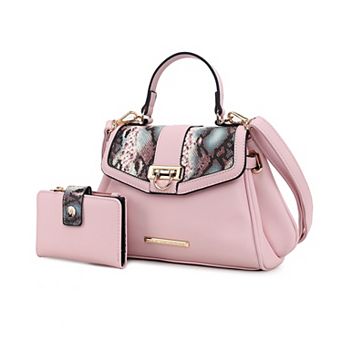 Mkf Collection Geny Faux-snake Embossed Women’s Shoulder Bag With Wallet By Mia K