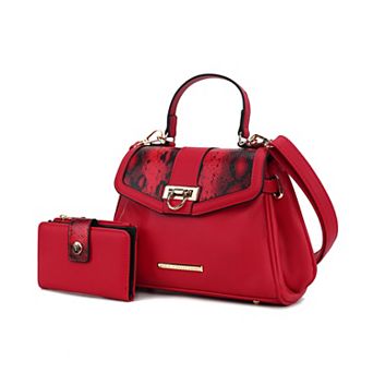 Mkf Collection Geny Faux-snake Embossed Women’s Shoulder Bag With Wallet By Mia K