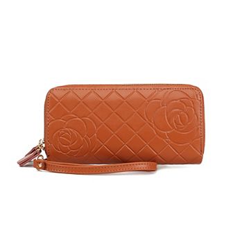 MKF Collection Honey Genuine Quilted Flower-embossed Women’s Wristlet Wallet by Mia K