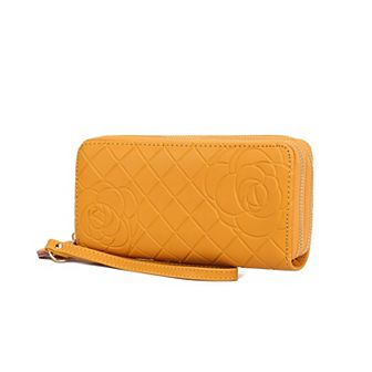 MKF Collection Honey Genuine Quilted Flower-embossed Women’s Wristlet Wallet by Mia K