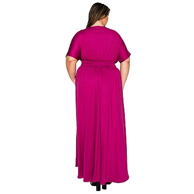 Plus Size Raffi Pocket Empire Waist Maxi Dress