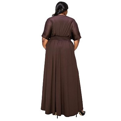 Plus Size Raffi Pocket Empire Waist Maxi Dress
