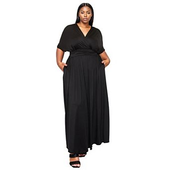 Plus Size Raffi Empire Waist Pocket Maxi Dress