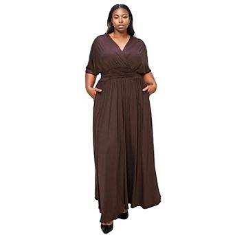 Plus Size Raffi Empire Waist Pocket Maxi Dress