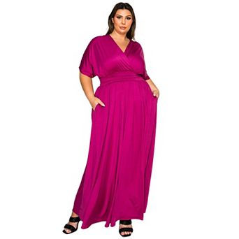Plus Size Raffi Empire Waist Pocket Maxi Dress