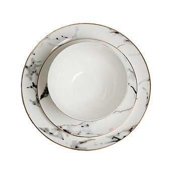 Ozarke's Alliance Grey Marble Plate Set