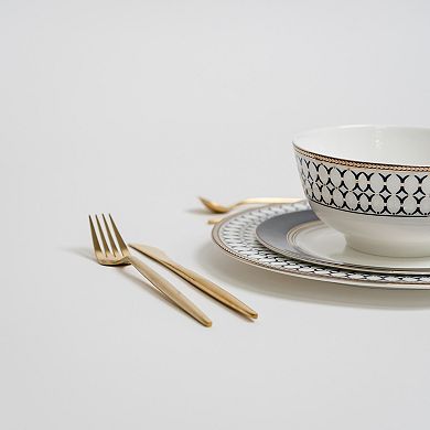 Ozarke's Vertex Wooden Blue Plates Set