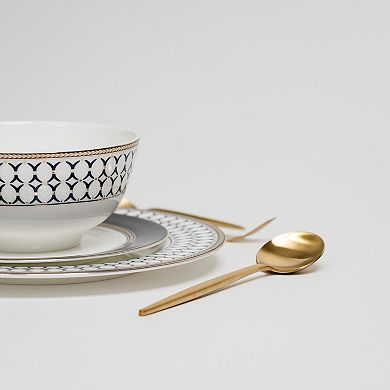 Ozarke's Vertex Wooden Blue Plates Set